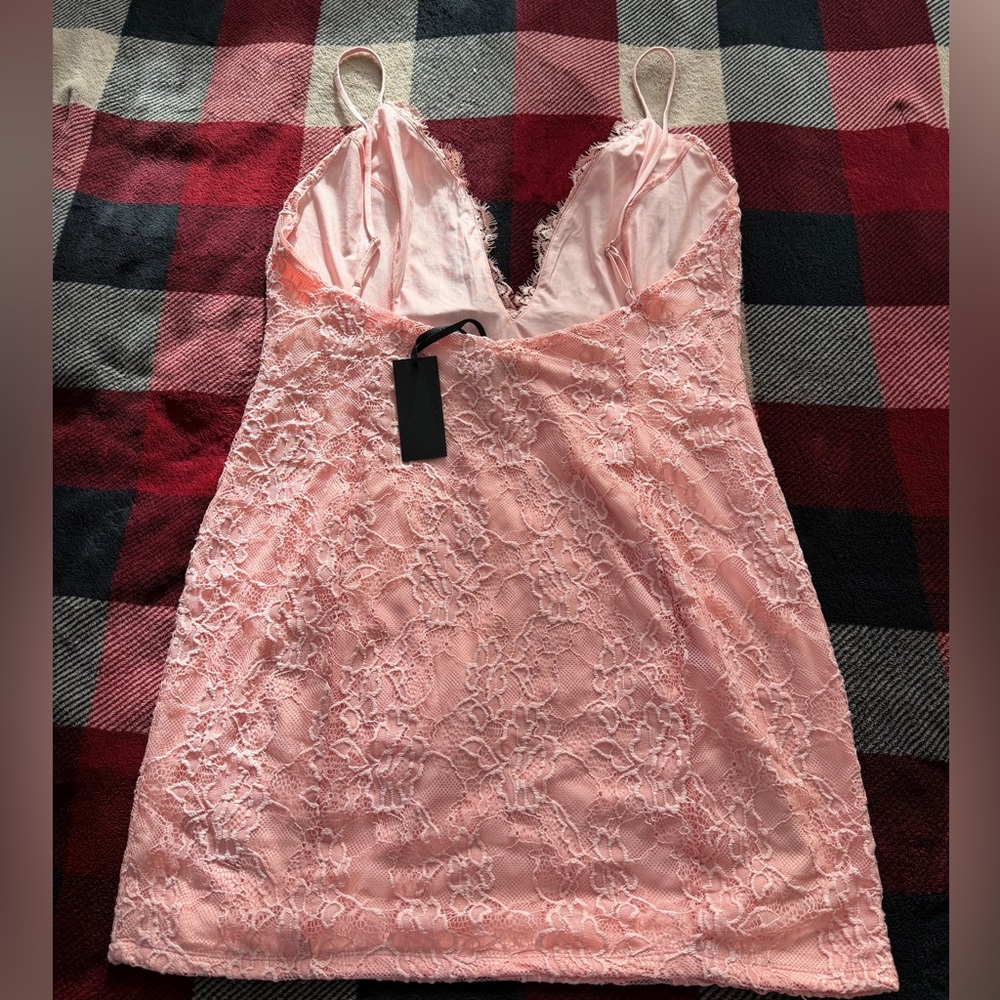 Revolve H:ours Luzetta Lace Mini dress pink XL - Picture 2 of 5